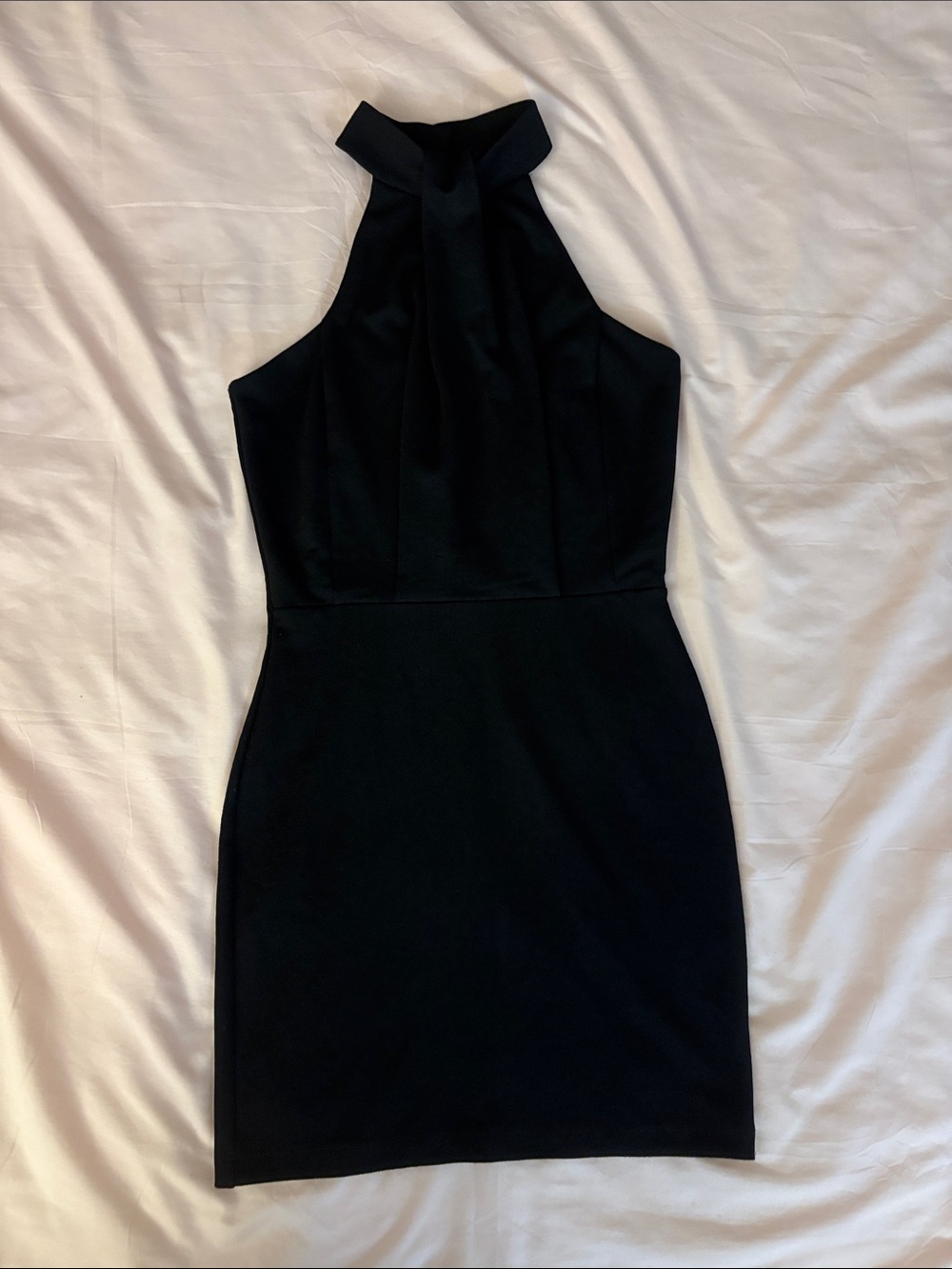 Black Halter Neck Bodycon Dress